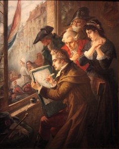 J. L. David zeichnet Marie Antoinette auf der Fahrt zur Hinrichtung von Jacques Louis David