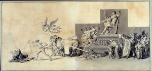 Der Triumph des französischen Volkes. Zeichnung mit Bleimine von Jacques Louis David (1748-1825) 1793 Paris, Musée Carnavalet von Jacques Louis David