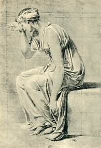 Sitzende Frau, spätes 18. - frühes 19. Jahrhundert, 1943 von Jacques Louis David