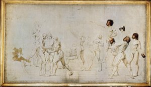 Skizze für den Schwur im Ballhaus von Jacques Louis David