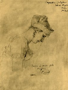 Skizze von Josephine bei Napoleons Krönung, 2. Dezember 1804, 1921 von Jacques Louis David