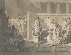 Studie für Die Liktoren bringen Brutus die Leichen seiner Söhne, 1787