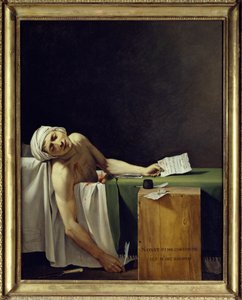 Der Tod von Marat (Jean-Paul Marat (1743-1793) ermordet) von Jacques Louis David