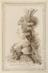 Kalligraphisches Porträt von Marie Antoinette, 1787