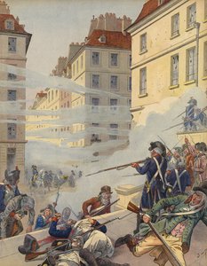 Revolutionäre Unruhen auf den Straßen Frankreichs von Jacques Marie Gaston Onfray de Breville (Job)