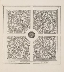 Entwurf für Parterre, aus Theatre des Plans et Jardinages, veröffentlicht 1652