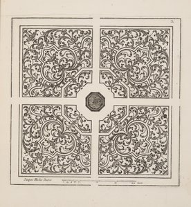 Entwurf für Parterre, aus Theatre des Plans et Jardinages, veröffentlicht 1652