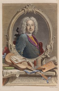 Porträt von Jean-Baptiste Oudry 1686-1755, 1755 von Jacques Nicolas Tardieu