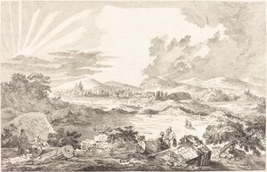 Der Dromos, Athen von Jacques Philippe LeBas after Julien David Le Roy