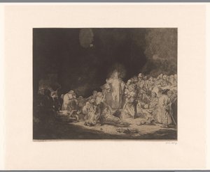 Christus predigt (Der Hundertguldenblatt) von Jacques Philippe Le Bas