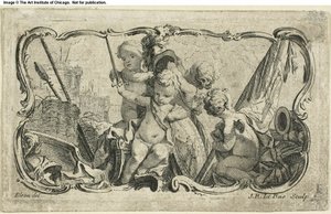 Putti im Krieg von Jacques Philippe Le Bas