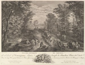 Blick auf die Umgebung von Brügge von Jacques Philippe Le Bas