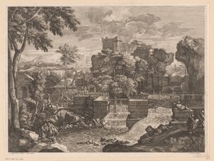 Flusslandschaft mit der Heiligen Familie auf der Flucht nach Ägypten