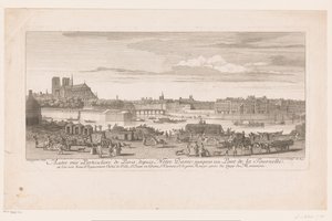 Ansicht von Paris von Notre Dame bis zur Pont de la Tournelle von Jacques Rigaud
