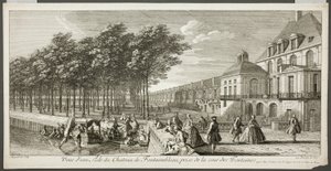 Ansicht eines Flügels des Schlosses Fontainebleau, aus der Serie Le Château de Fontainebleau von Jacques Rigaud