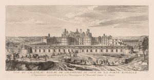 Ansicht des königlichen Schlosses Chambord von der königlichen Pforte von Jacques Rigaud