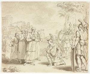 Alexander vor dem Hohepriester von Jacques Stella