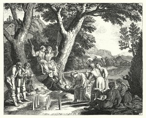 Bauern beim Entspannen von Jacques Stella