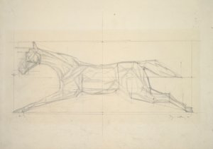 Jockey-Serie, Nr. 2 (Pferd von der Seite gesehen) von Jacques Villon
