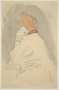 Sitzende Frau