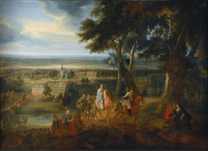 Rudolf von Habsburg übergibt sein Pferd einem Priester, der das Viaticum bringt, ca. 1613-86 von Jacques d