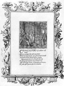 Henri IV (1553-1610) König von Frankreich und Navarra unterrichtet den Dauphin Louis de France, den zukünftigen Louis XIII (1601-43) von Jacques de Fornazeris
