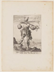 Helmtragender Musketier, aus Offiziere und Soldaten der Leibgarde von Kaiser Rudolf II.