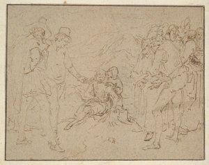 Hiob auf einem Misthaufen, geprüft von seinen Freunden von Jacques de Gheyn II