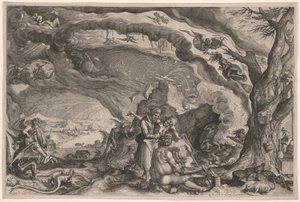 Hexen bereiten sich auf den Sabbat vor von Jacques de Gheyn II
