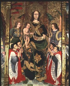 Madonna mit Kind, zentrales Panel des Paeria-Altars, der dem Heiligen Michael gewidmet ist