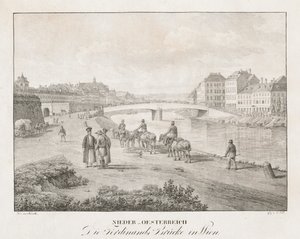 Die Ferdinandbrücke in Wien von Jakob Alt