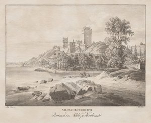 Niederösterreich, Ruinen des Schlosses Weideneck von Jakob Alt