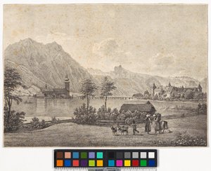Traunsee und Schloss Orth von Jakob Alt