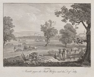 Ungarn, Ansicht gegen die Stadt Vác und das Dorf Telki von Jakob Alt