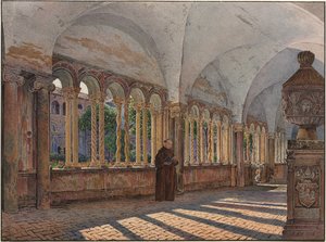 Ansicht des Klosters San Giovanni in Laterano, Rom von Jakob Alt
