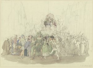 Karnevalszug nach Karl Spindlers Roman "Der Jude" von Jakob Becker