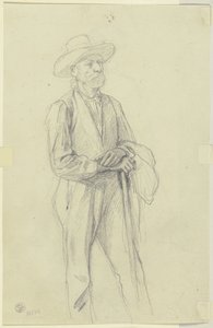 Bauer mit Hut und Spazierstock von Jakob Becker