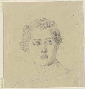Kopf eines jungen Mannes en face von Jakob Becker
