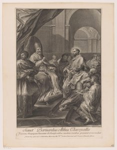 Heiliger Bernhard von Clairvaux vor Papst Innozenz II von Jakob Frey (I)