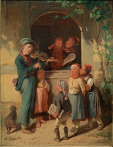 Musikant im Dorf