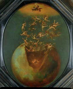 Der Fall Satans und der rebellischen Engel aus dem Himmel von Jakob Isaaksz Swanenburgh