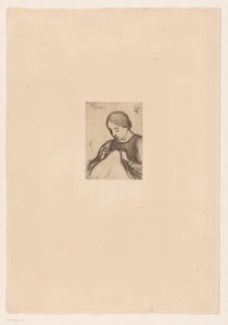 Porträt von Malvina Dedeyn mit Handarbeit