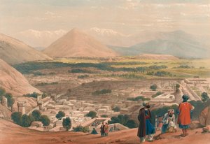 Die Balla Hissar und Stadt Kabul von der Oberen Zitadelle