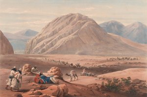 Ansicht des Berges Baba-Naunee, ca. 1839 von James (after) Atkinson