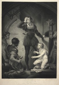 König Johann. Akt IV, Szene I - Hubert mit Arthur im Gefängnis von James (after) Northcote