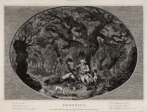 Schießen, graviert von Robert Pollard (1755-1838), veröffentlicht 1784 von James (after) Pollard