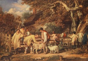 Schafschur, um 1820 von James (after) Ward