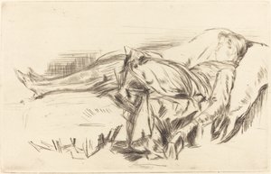 Ein Kind auf einer Couch, Nr. 2, ca. 1873-1875 von James Abbott McNeill Whistler