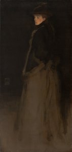 Arrangement in Schwarz und Braun, die Pelzjacke von James Abbott McNeill Whistler