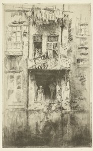 Balkon eines Hauses in Amsterdam von James Abbott McNeill Whistler